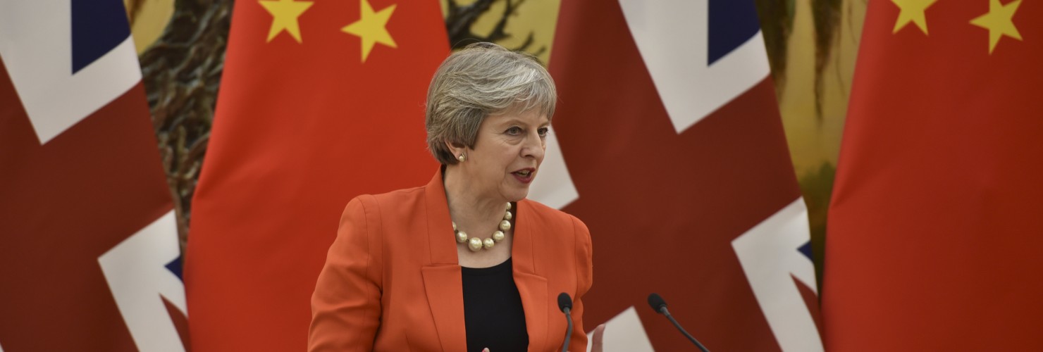 Prime Minister Theresa May arrives in China, at the start of a three day visit to the country.