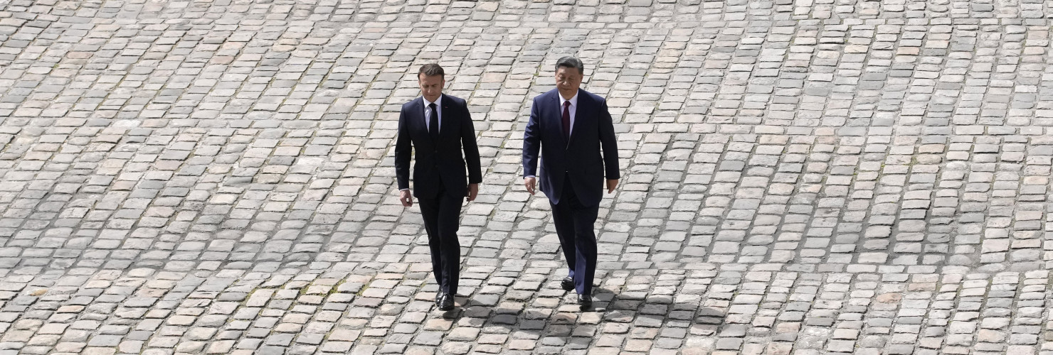 Xi Jinping, Emmanuel Macron in Paris in May 2024