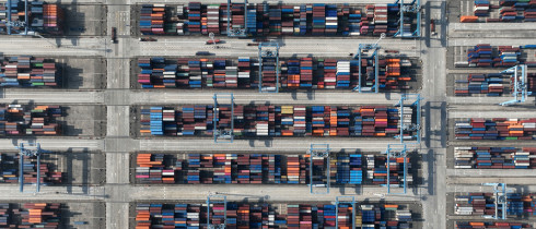 argo ships load and unload containers in an orderly manner at the Dapukou Container Terminal in Jintang Port area of Zhoushan Port in Ningbo, Zhejiang province, China, Jan 4, 2025.